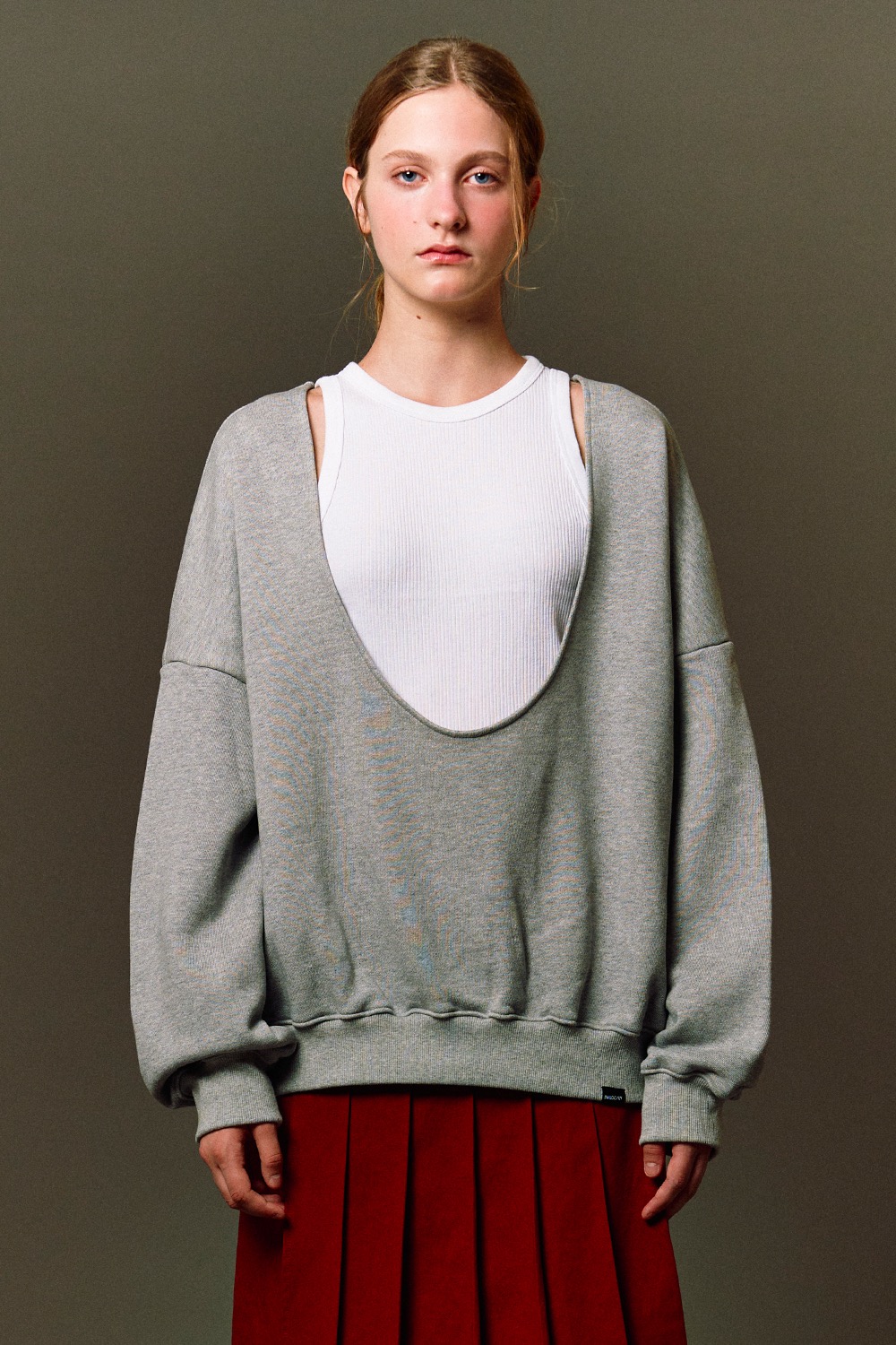 U layered sweatshirt (grey)